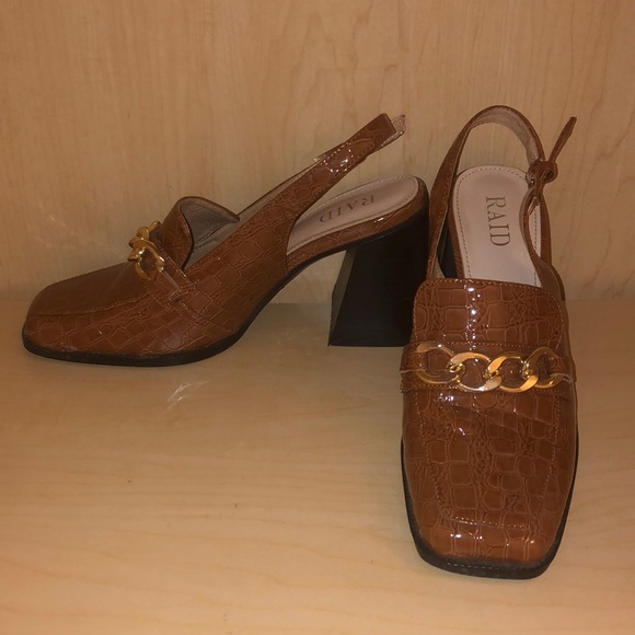 RAID heeled loafers chain detail - Picture 3 of 6